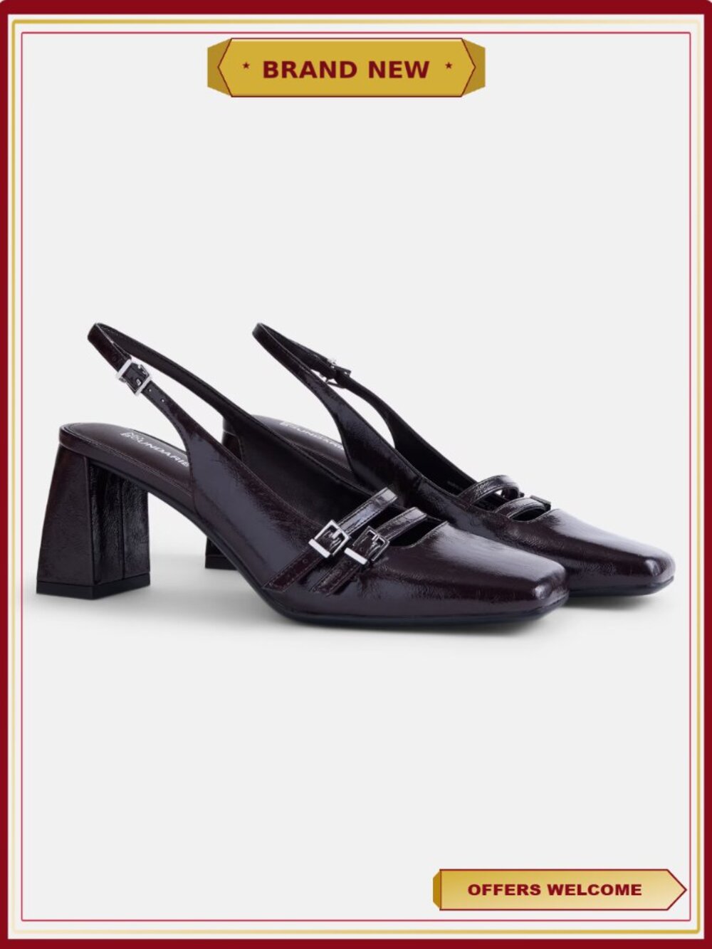 Women's Mary Jane Slingback Heels with Block Heel